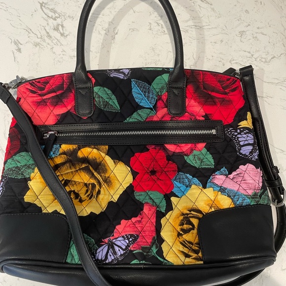 NWOT Vera Bradley Havana Rose Satchel Shoulder Bag - Picture 5 of 9